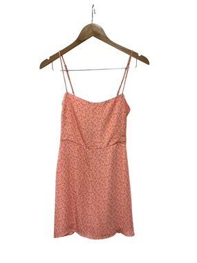 RESA Pink and Orange Floral Spaghetti-Strap Mini Dress